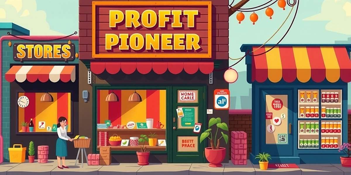 Profit Pioneer Business Expansion Gameplay Profit Pioneer gameplay showing a small Indian shop expanding into a chain of stores