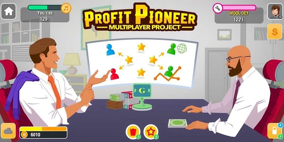 Profit Pioneer Multiplayer Collaboration Profit Pioneer multiplayer mode showing players collaborating on a business project